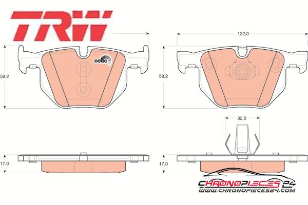 Achat de TRW GDB1730 Kit de plaquettes de frein, frein à disque pas chères