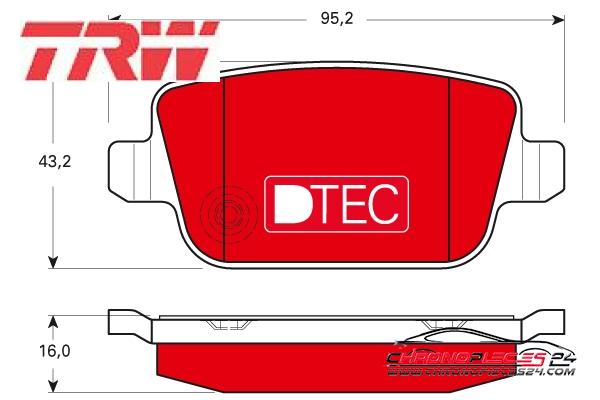 Achat de TRW GDB1732DTE Kit de plaquettes de frein, frein à disque pas chères