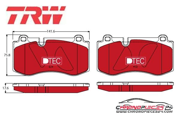 Achat de TRW GDB1733DTE Kit de plaquettes de frein, frein à disque pas chères