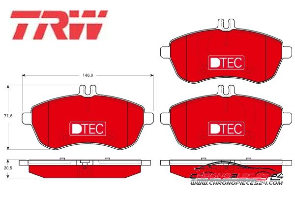 Achat de TRW GDB1736DTE Kit de plaquettes de frein, frein à disque pas chères