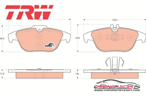 Achat de TRW GDB1738 Kit de plaquettes de frein, frein à disque pas chères