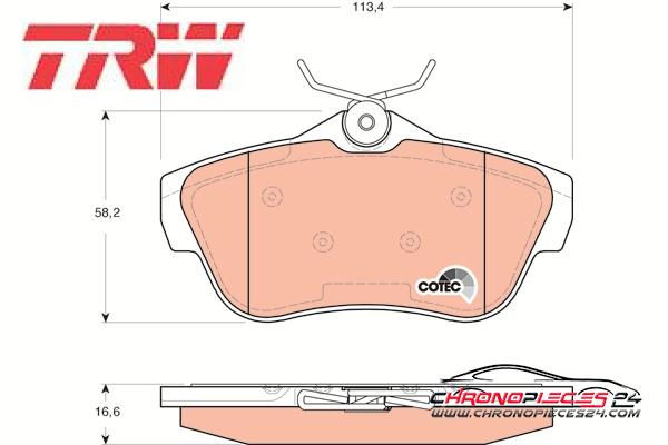 Achat de TRW GDB1740 Kit de plaquettes de frein, frein à disque pas chères