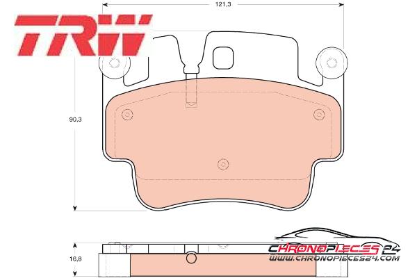 Achat de TRW GDB1742 Kit de plaquettes de frein, frein à disque pas chères