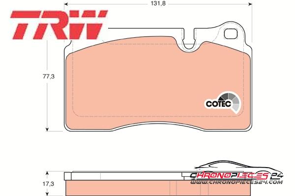 Achat de TRW GDB1743 Kit de plaquettes de frein, frein à disque pas chères