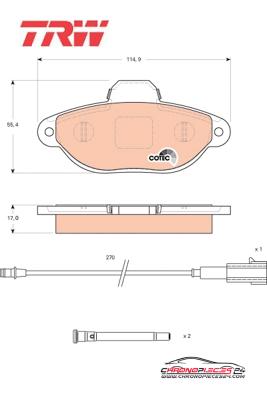 Achat de TRW GDB1745 Kit de plaquettes de frein, frein à disque pas chères