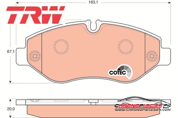 Achat de TRW GDB1747 Kit de plaquettes de frein, frein à disque pas chères