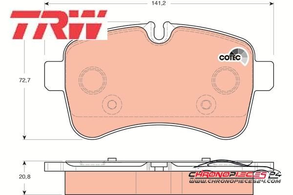 Achat de TRW GDB1748 Kit de plaquettes de frein, frein à disque pas chères