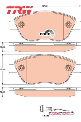 Achat de TRW GDB1750 Kit de plaquettes de frein, frein à disque pas chères