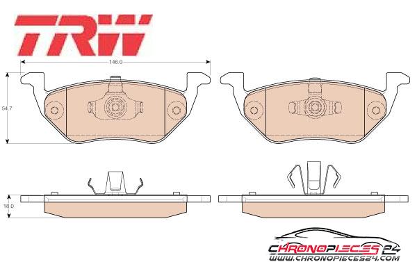 Achat de TRW GDB1754 Kit de plaquettes de frein, frein à disque pas chères