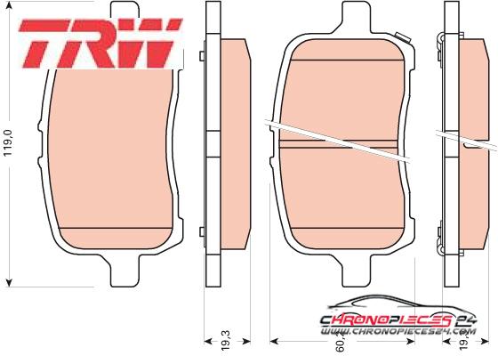 Achat de TRW GDB1755 Kit de plaquettes de frein, frein à disque pas chères