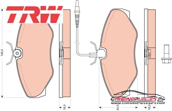 Achat de TRW GDB1760 Kit de plaquettes de frein, frein à disque pas chères