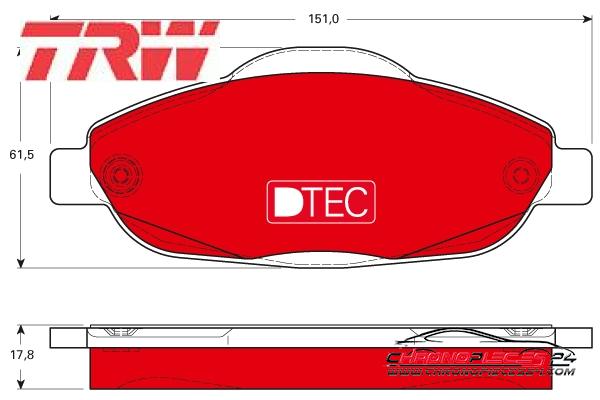 Achat de TRW GDB1761DTE Kit de plaquettes de frein, frein à disque pas chères