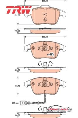 Achat de TRW GDB1762 Kit de plaquettes de frein, frein à disque pas chères