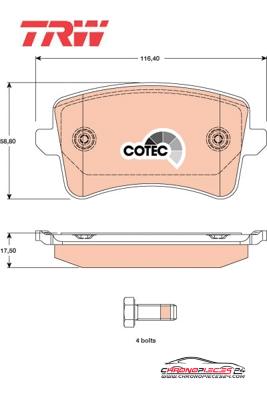 Achat de TRW GDB1765 Kit de plaquettes de frein, frein à disque pas chères