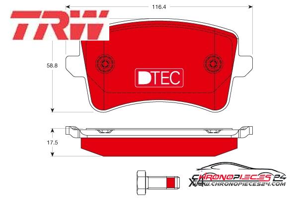 Achat de TRW GDB1765DTE Kit de plaquettes de frein, frein à disque pas chères