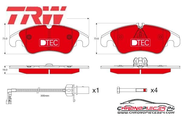 Achat de TRW GDB1768DTE Kit de plaquettes de frein, frein à disque pas chères