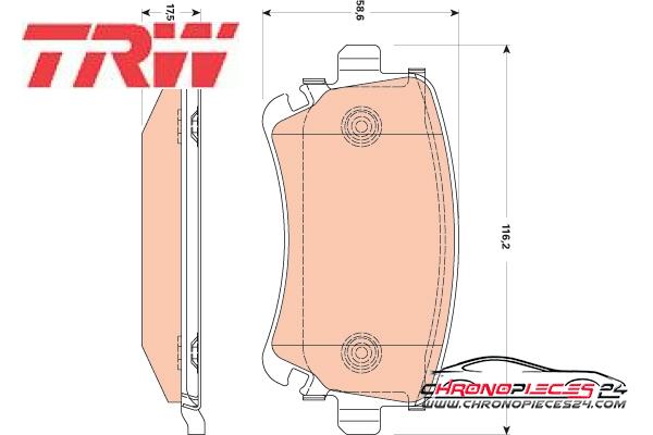 Achat de TRW GDB1769 Kit de plaquettes de frein, frein à disque pas chères