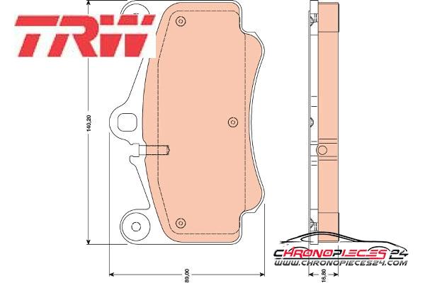 Achat de TRW GDB1778 Kit de plaquettes de frein, frein à disque pas chères