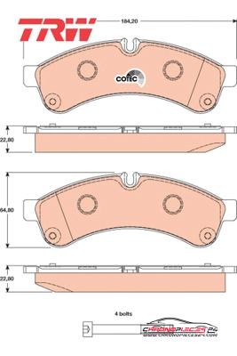 Achat de TRW GDB1780 Kit de plaquettes de frein, frein à disque pas chères