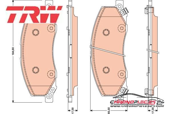 Achat de TRW GDB1781 Kit de plaquettes de frein, frein à disque pas chères