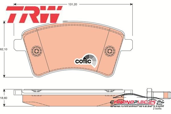 Achat de TRW GDB1785 Kit de plaquettes de frein, frein à disque pas chères