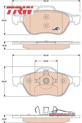 Achat de TRW GDB1787 Kit de plaquettes de frein, frein à disque pas chères