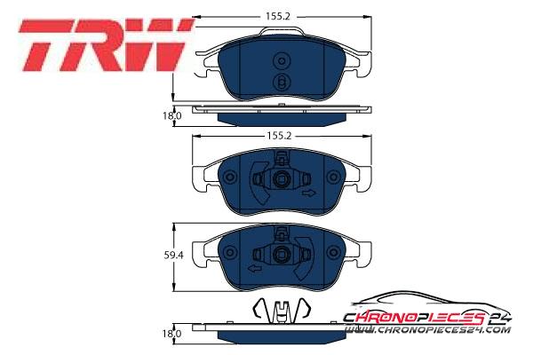 Achat de TRW GDB1789BTE Kit de plaquettes de frein, frein à disque pas chères