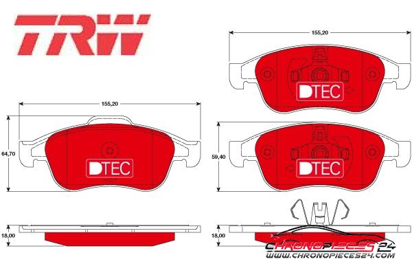 Achat de TRW GDB1789DTE Kit de plaquettes de frein, frein à disque pas chères