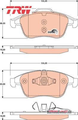 Achat de TRW GDB1790 Kit de plaquettes de frein, frein à disque pas chères