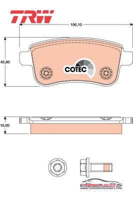 Achat de TRW GDB1791 Kit de plaquettes de frein, frein à disque pas chères