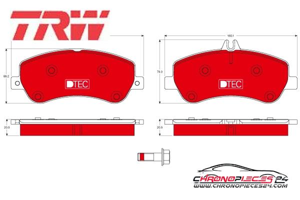 Achat de TRW GDB1798DTE Kit de plaquettes de frein, frein à disque pas chères