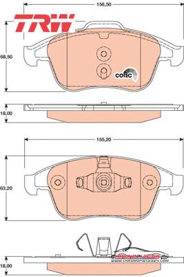 Achat de TRW GDB1808 Kit de plaquettes de frein, frein à disque pas chères