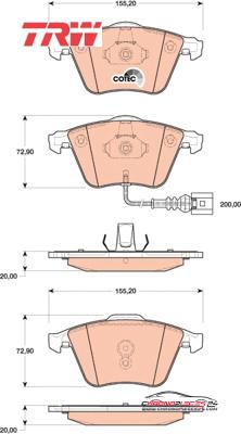 Achat de TRW GDB1809 Kit de plaquettes de frein, frein à disque pas chères