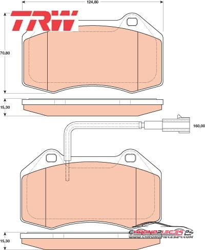 Achat de TRW GDB1812 Kit de plaquettes de frein, frein à disque pas chères