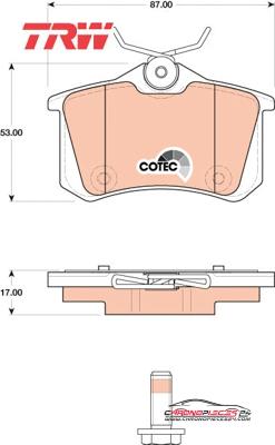 Achat de TRW GDB1813 Kit de plaquettes de frein, frein à disque pas chères