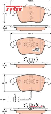 Achat de TRW GDB1814 Kit de plaquettes de frein, frein à disque pas chères