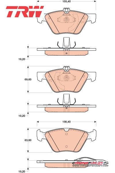 Achat de TRW GDB1815 Kit de plaquettes de frein, frein à disque pas chères