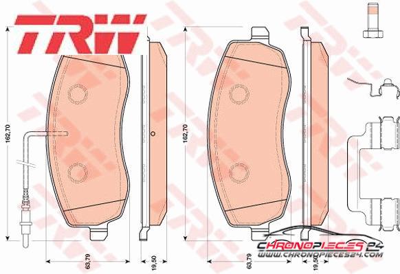 Achat de TRW GDB1820 Kit de plaquettes de frein, frein à disque pas chères