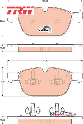 Achat de TRW GDB1821 Kit de plaquettes de frein, frein à disque pas chères