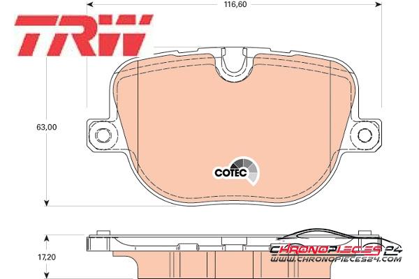 Achat de TRW GDB1824 Kit de plaquettes de frein, frein à disque pas chères