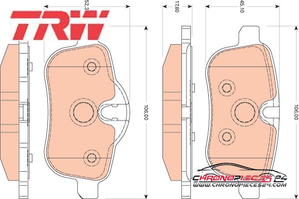 Achat de TRW GDB1827 Kit de plaquettes de frein, frein à disque pas chères