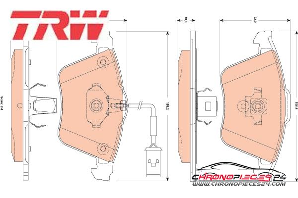 Achat de TRW GDB1832 Kit de plaquettes de frein, frein à disque pas chères