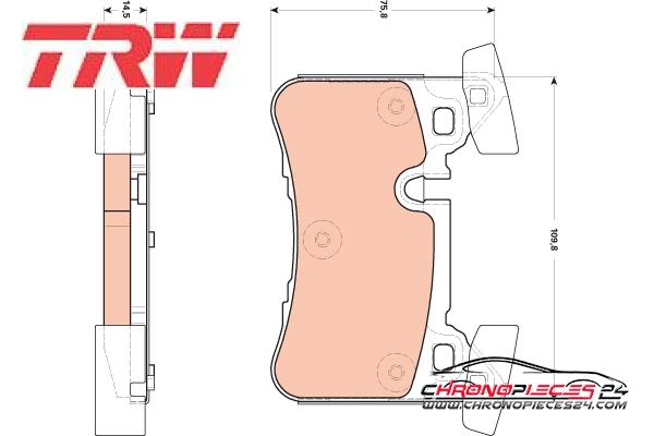 Achat de TRW GDB1856 Kit de plaquettes de frein, frein à disque pas chères