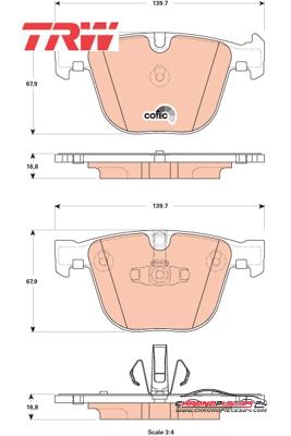 Achat de TRW GDB1857 Kit de plaquettes de frein, frein à disque pas chères