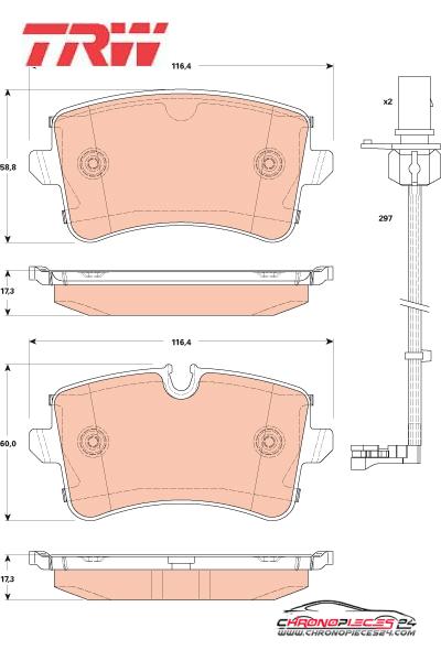 Achat de TRW GDB1866 Kit de plaquettes de frein, frein à disque pas chères