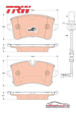 Achat de TRW GDB1867 Kit de plaquettes de frein, frein à disque pas chères