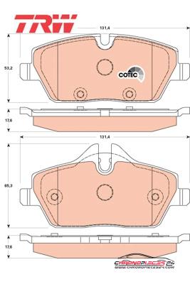 Achat de TRW GDB1870 Kit de plaquettes de frein, frein à disque pas chères