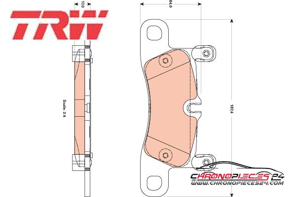 Achat de TRW GDB1876 Kit de plaquettes de frein, frein à disque pas chères