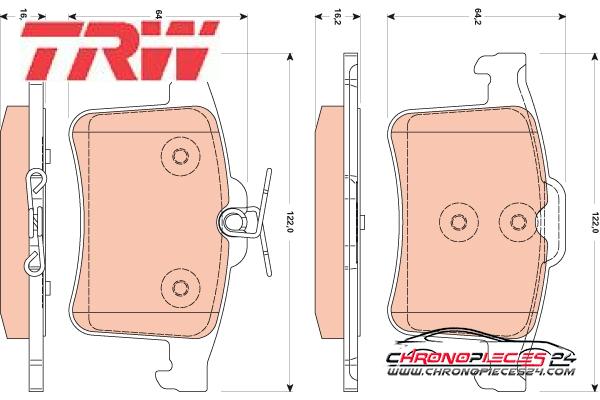 Achat de TRW GDB1877 Kit de plaquettes de frein, frein à disque pas chères