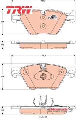 Achat de TRW GDB1882 Kit de plaquettes de frein, frein à disque pas chères